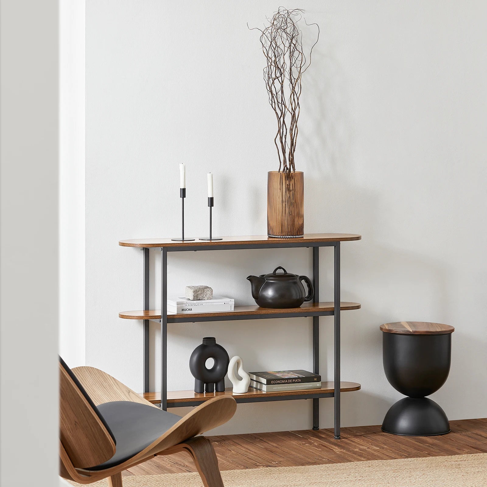 Smalle haltafel console 110 × 86 × 25 cm – smalle bijzettafel voor hal, gang en woonkamer