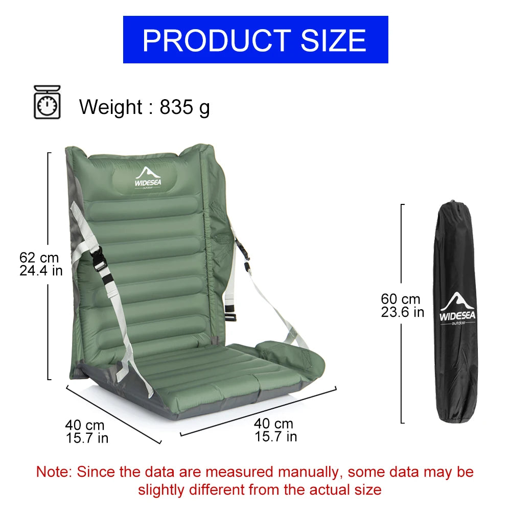 Opvouwbaar Opblaasbaar Camping Kussen Rugleuning – Lichtgewicht Outdoor Comfort Kussen
