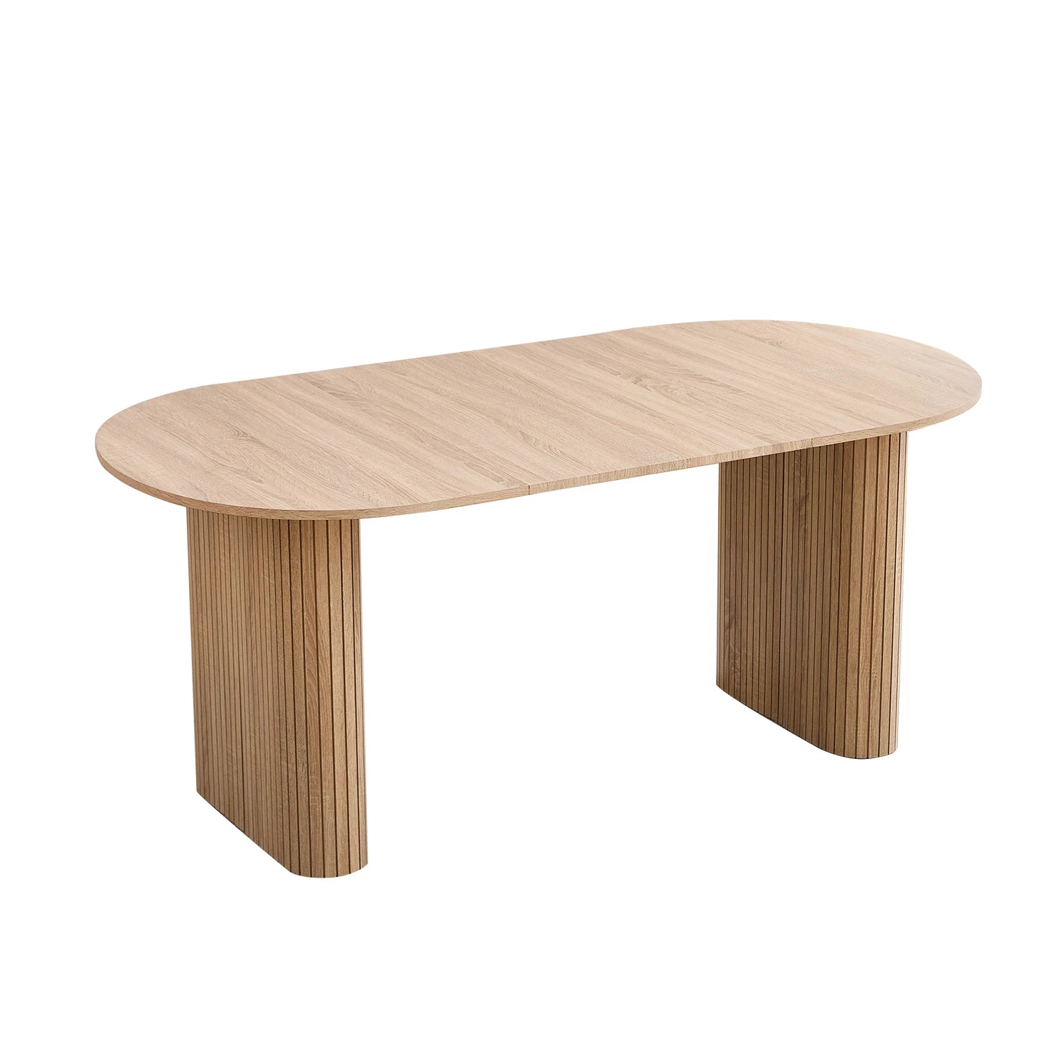 Ovale Eettafel 180×90 cm – Scandinavisch Design, Massief Houten Blad voor 6–8 Personen