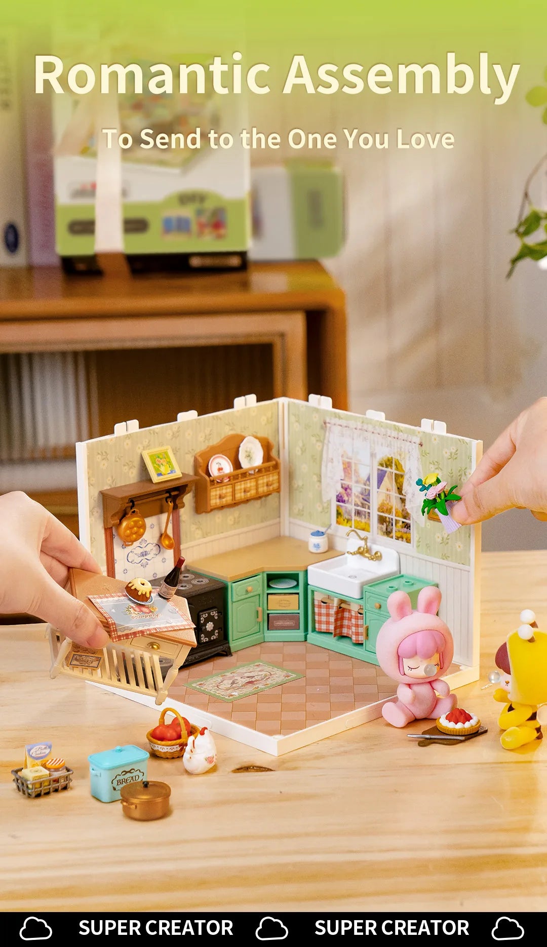 DIY Miniatuurhuis Kit – Creatief Knutselpakket voor Volwassenen en Kinderen – Sfeervol Kerst- en Verjaardagscadeau