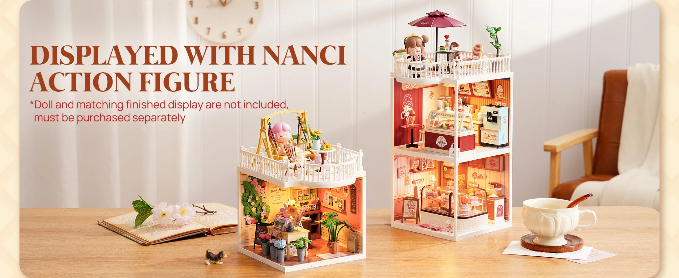 3D Puzzel Miniatuur Roze Slaapkamer – DIY Bouwset voor Creatieve Hobbyisten en Poppenhuisfans