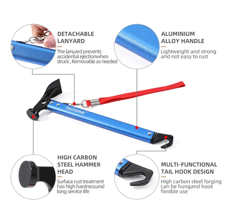 Outdoor Survival Multitool Hamer – Compact Camping & Outdoor Gereedschap