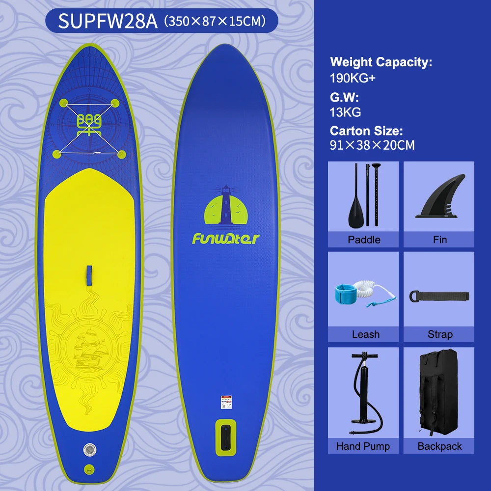 Opblaasbaar SUP Board Set – Stand Up Paddle Board met Accessoires – 350 cm – Complete Paddle Board voor Beginners & Gevorderden