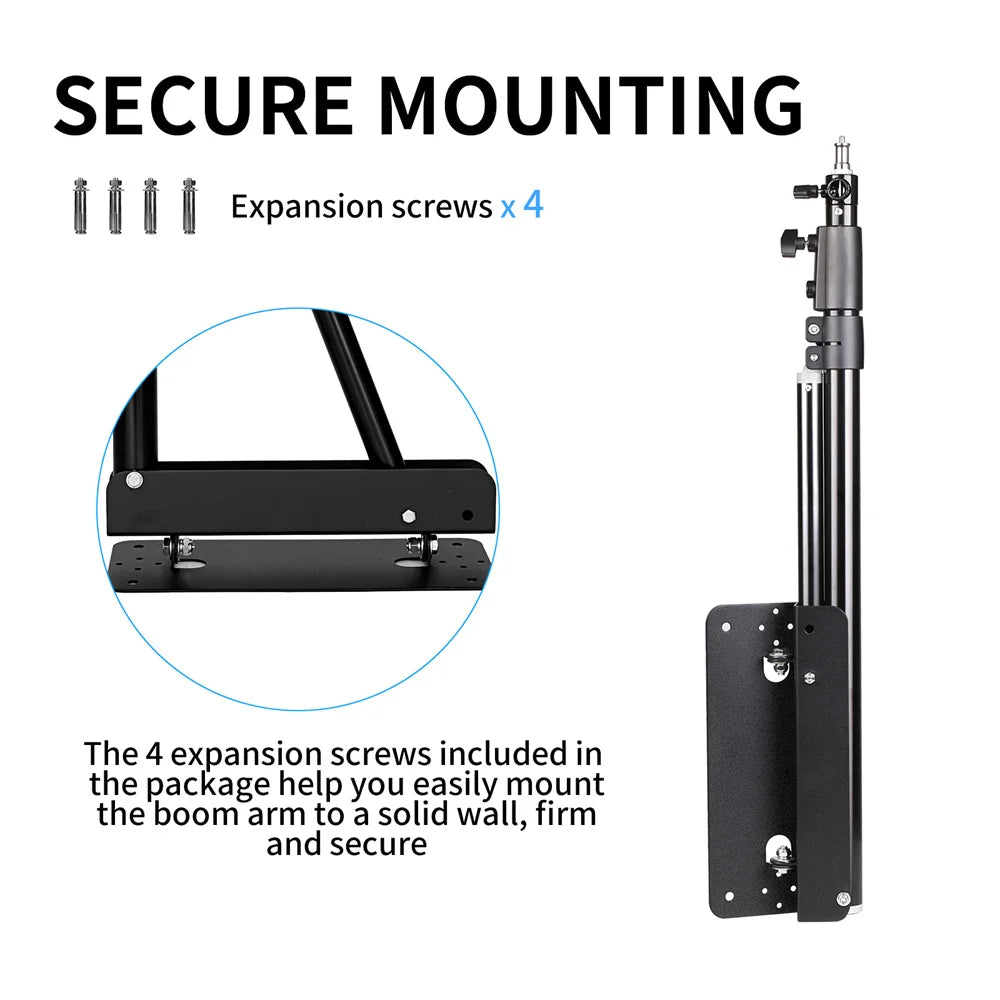 Softbox Wand Monopod Arm voor LED Ringlamp – Studio Statief voor Fotografie en Live Stream