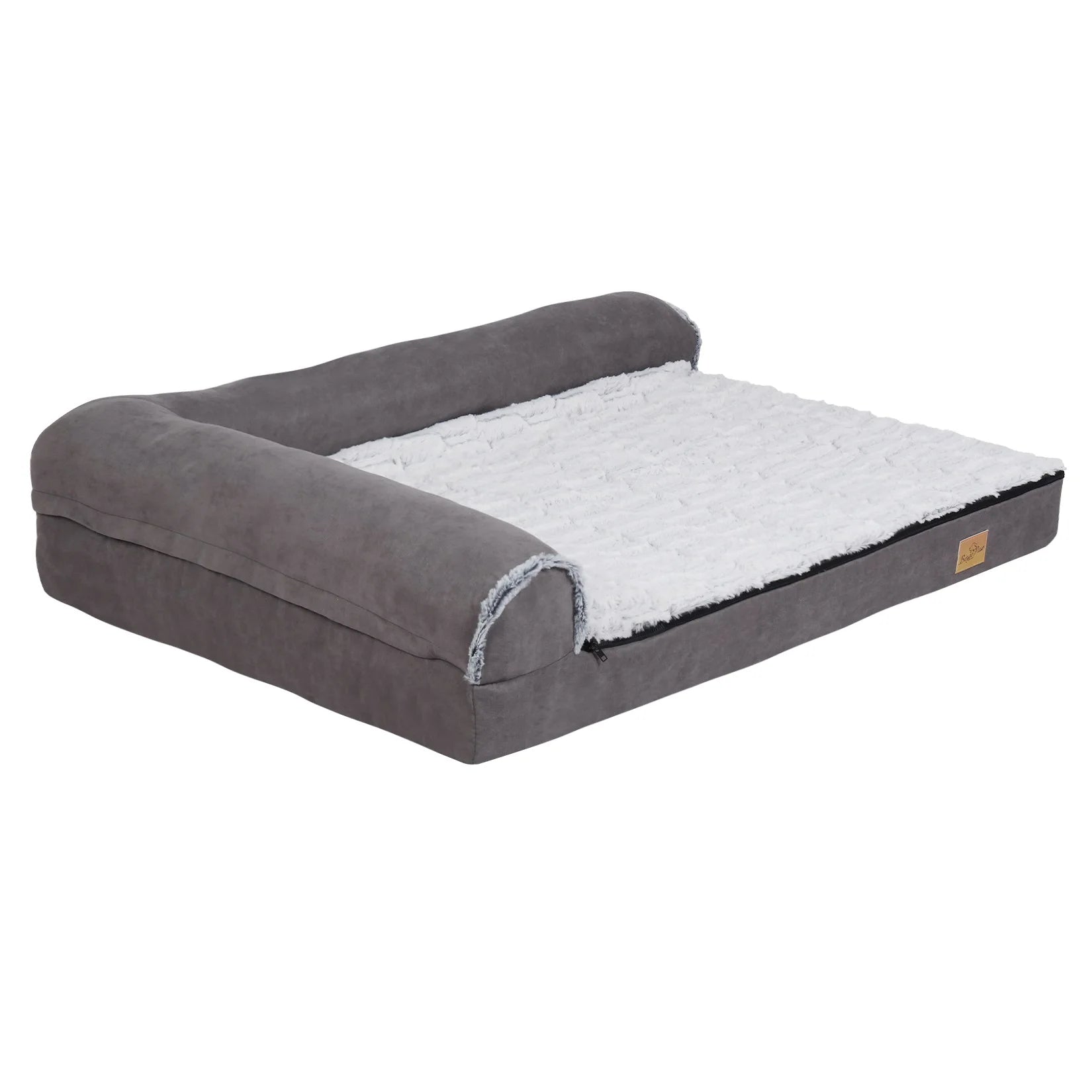 Orthopedisch Hondenbed XXL met Traagschuim – L-Vormig Hondenkussen voor Grote Honden met Wasbare Hoes, Waterdicht & Antislip