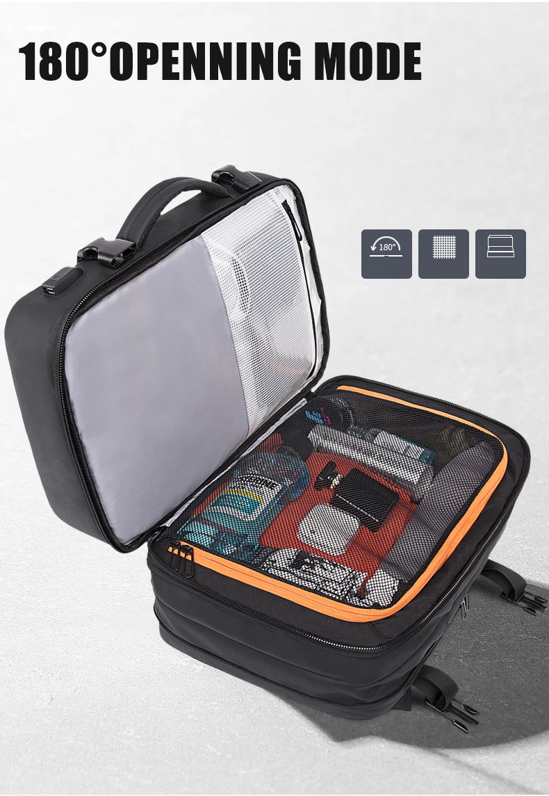 Waterdichte Rugzak Voor Laptop – Grote Capaciteit tot 17.3 inch – USB & Expandable – Zakelijk & School