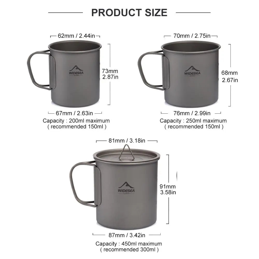 Titanium Campingmok – Inklapbare Outdoor Beker voor Kamperen, Wandelen & Picknick