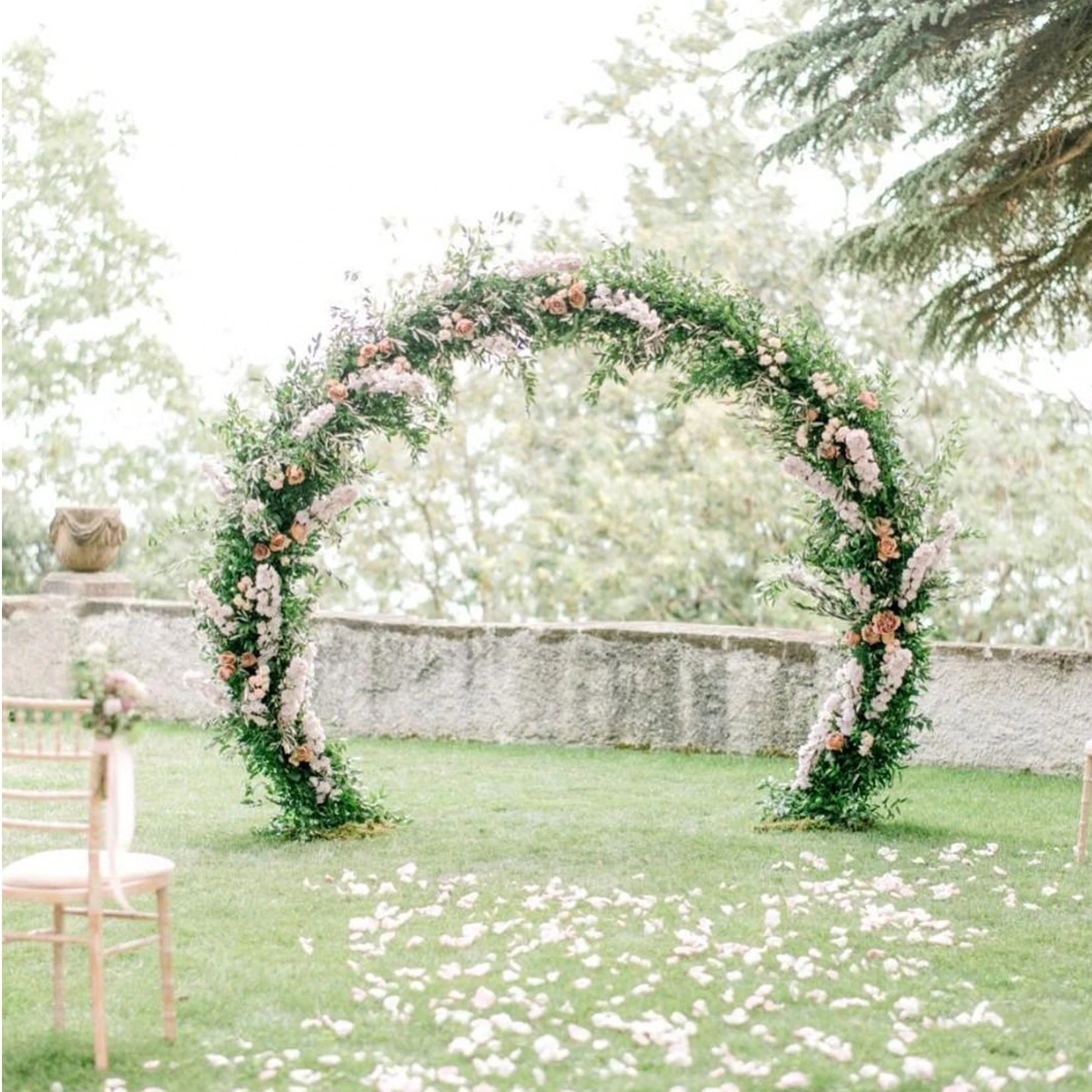 Grote Ronde Metaal Boog Achtergrondstandaard – Bruiloft Backdrop Frame 200x220 / 200x240 cm – Decoratie Boog voor Feest & Events