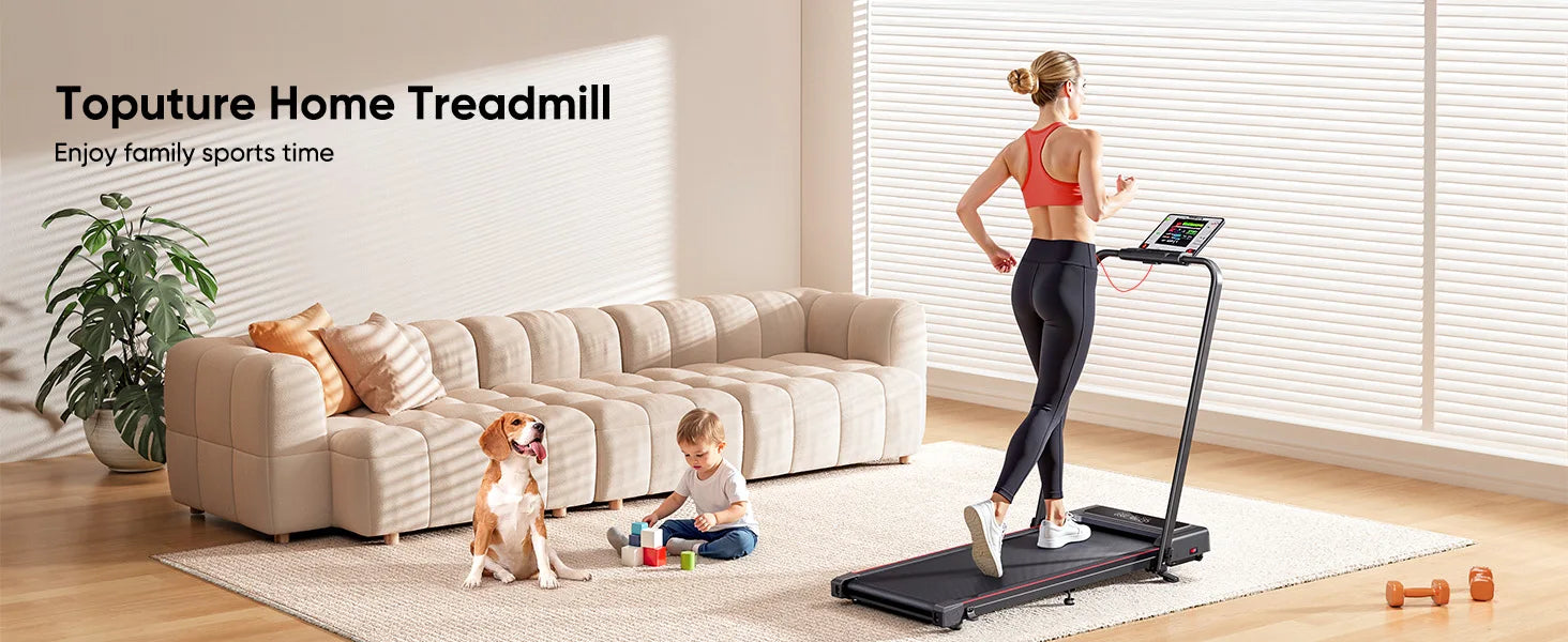 Opvouwbare Loopband 4-in-1 12 km/u – Elektrische Treadmill voor Thuis met Incline en App Bediening