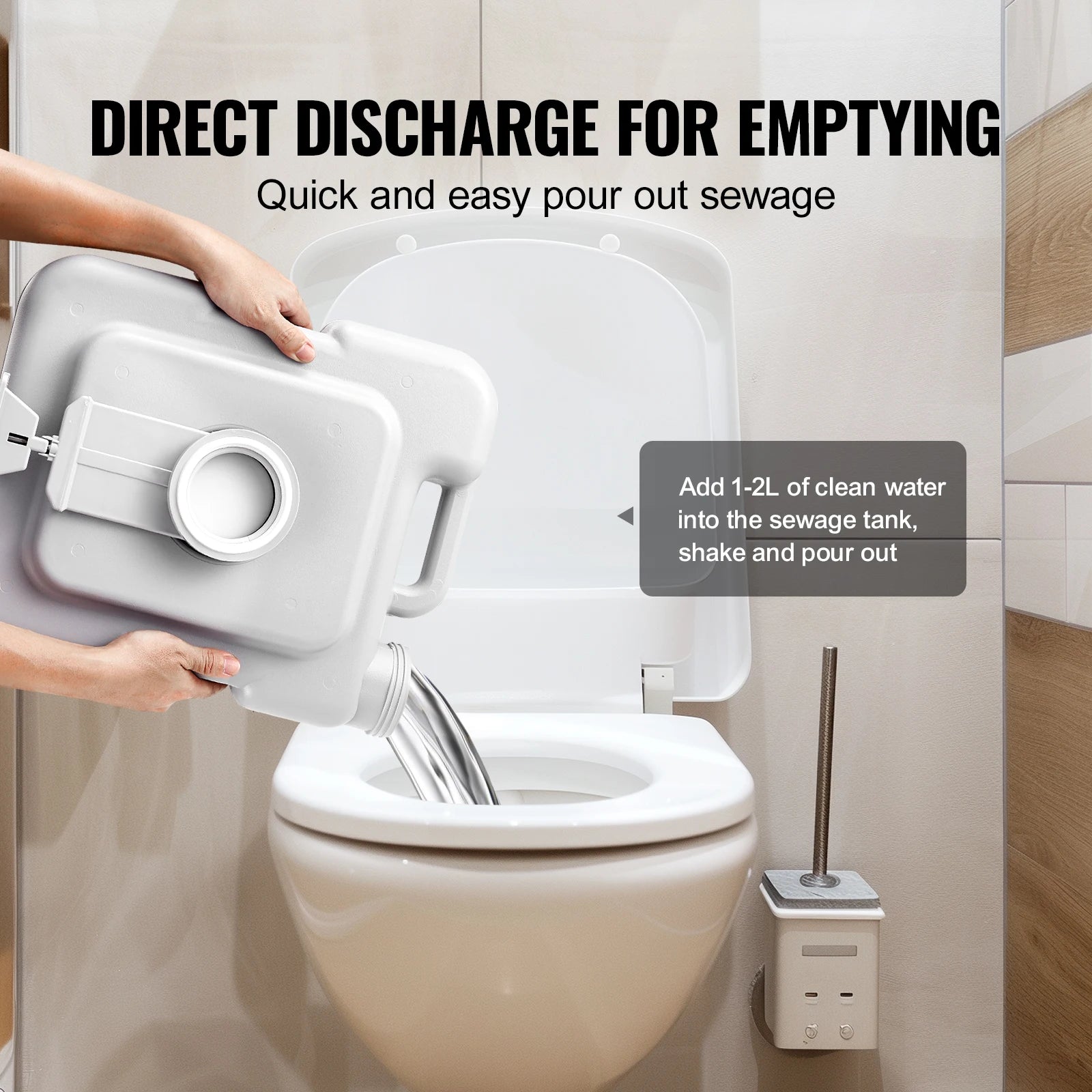 Draagbaar Campingtoilet – Hygiënisch, Geurloos & Lekvrij – WC Voor Kamperen, Boot & Outdoor