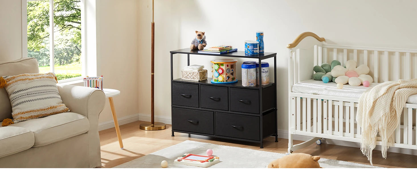 Ruime 5‑lade Schoenenkast en TV‑Meubel – Multifunctionele Opbergkast voor Woonkamer & Hal – Schoenenrek, Kleding & Accessoires Organizer