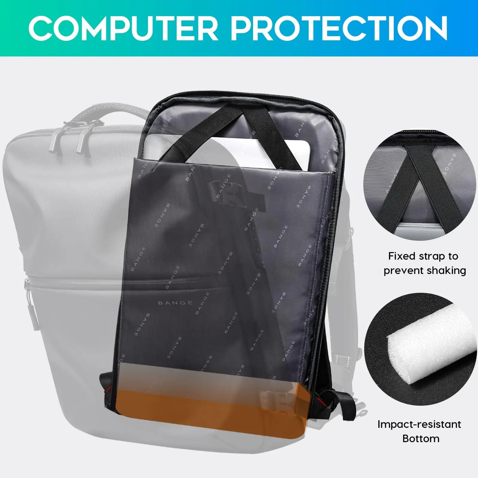 Anti‑diefstal Waterdichte Laptop Rugzak 15.6 Inch – Handbagage Reistas met Wet & Dry Scheiding