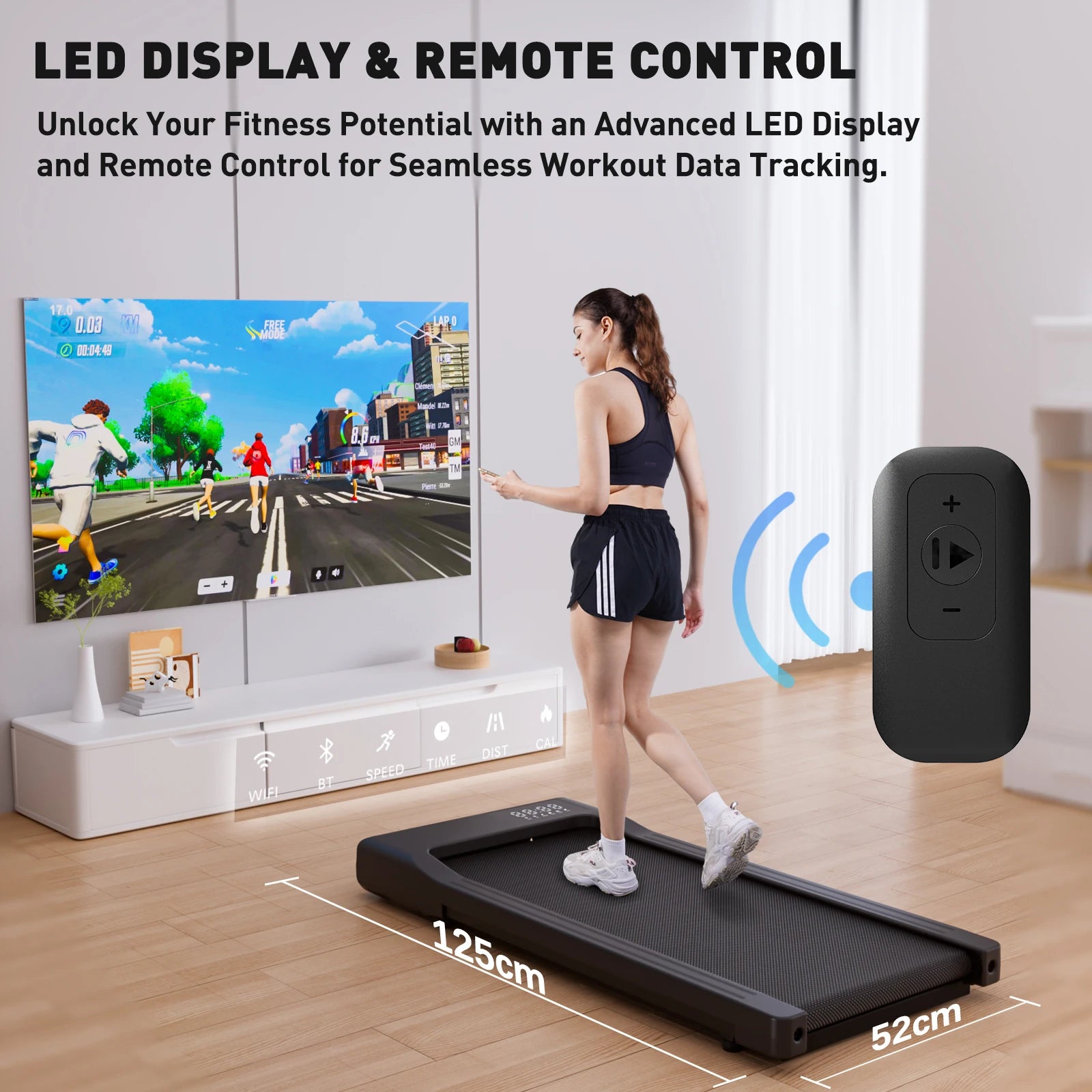 Walking Pad Loopband 2.5HP – Compacte Elektrische Treadmill voor Thuis en Kantoor