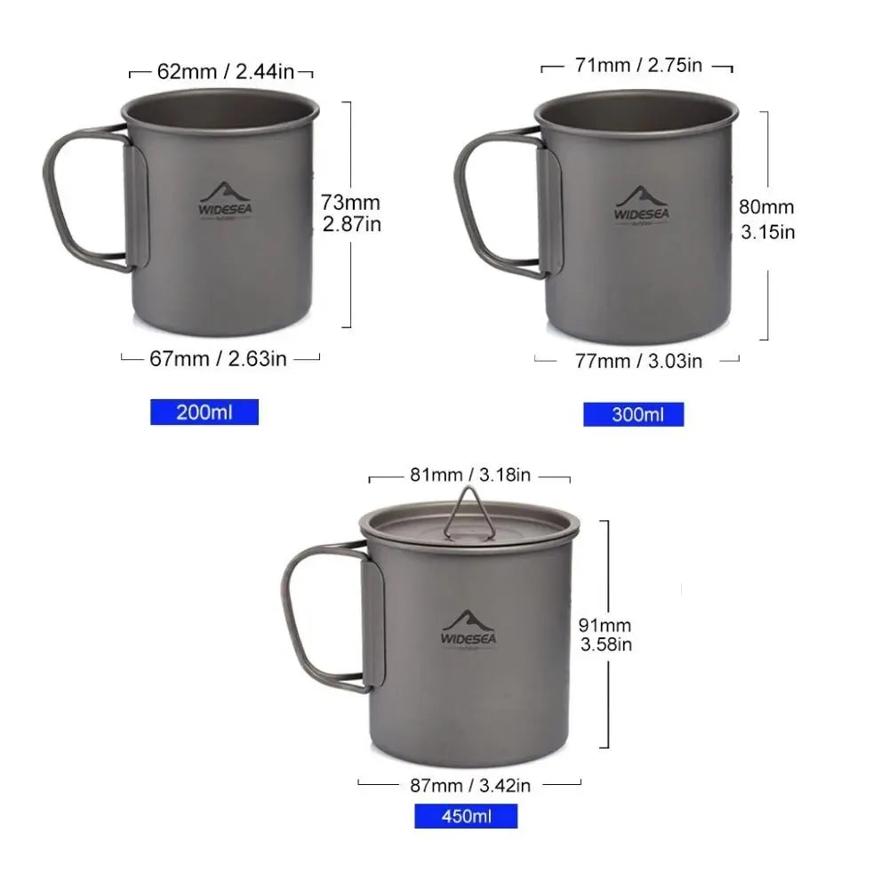 Titanium Campingmok – Inklapbare Outdoor Beker voor Kamperen, Wandelen & Picknick