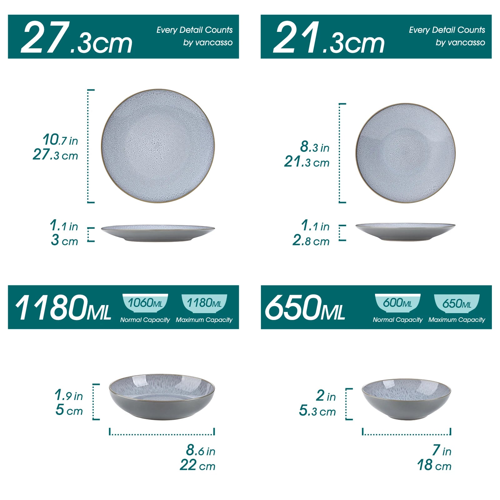 Steengoed Servies Set – 16/32/48-delig voor 4-12 Personen