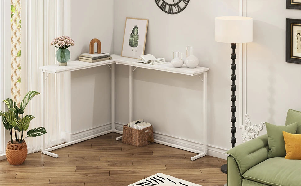 Console tafel ‑ smalle industriële sofa tafel voor woonkamer en entree