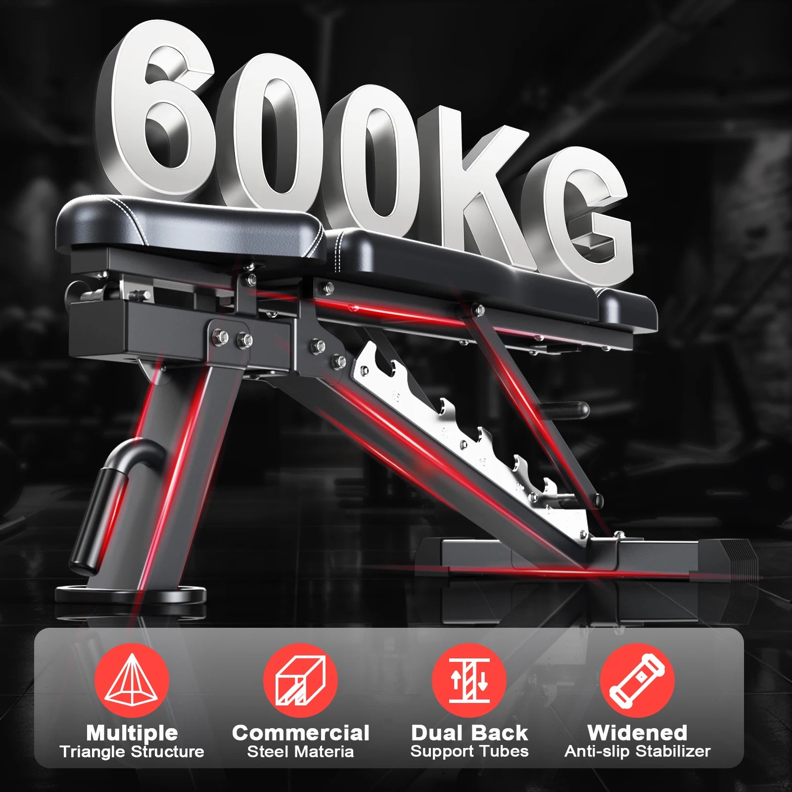 Opvouwbare Verstelbare Fitnessbank – Multifunctionele Weight Bench voor Full Body Training