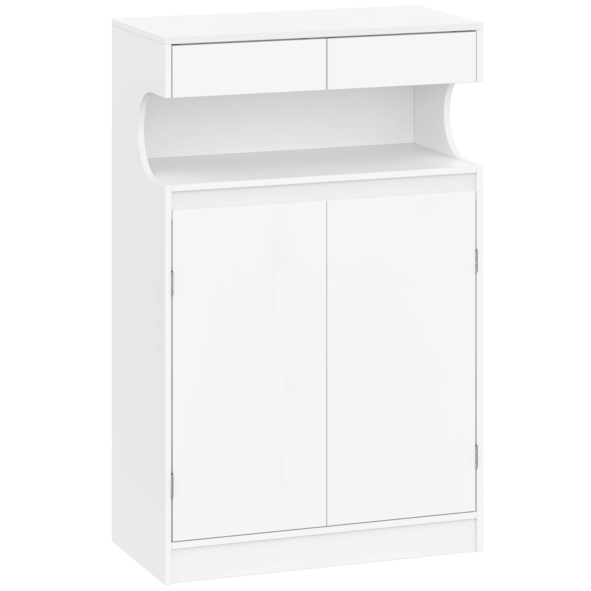 Badkamerkast opbergmeubel met 2 lades en deuren – modern design en maximale opslagruimte