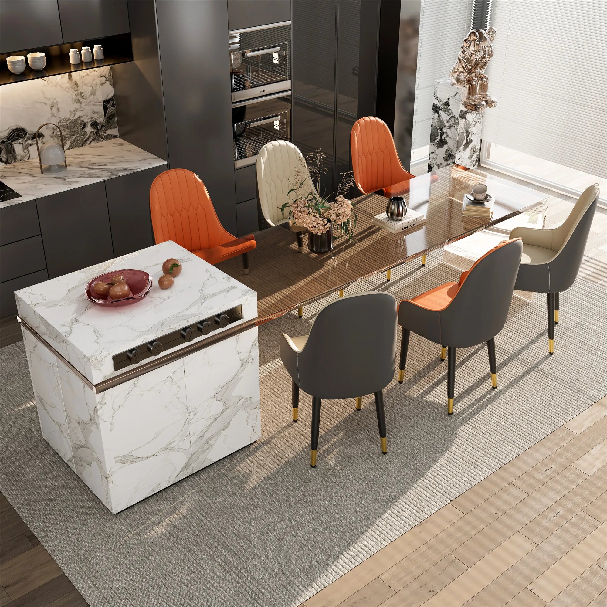 Luxe Eetkamerstoelen Set van 2 – Microvezel Leren Stoelen met Houten Poten | Moderne Gestoffeerde Dining Chairs