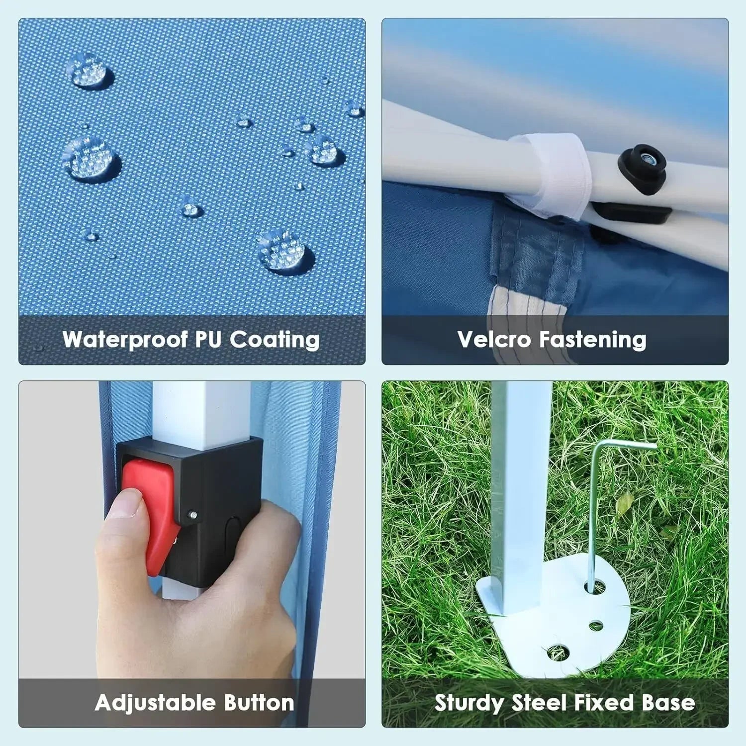 Pop up Canopy with Sidewalls,Outdoor Winter Gazebo, 10'X10'(3X3M) Party Tent, Adjustable Leg Heights, Windows, Wheeled Carry Bag