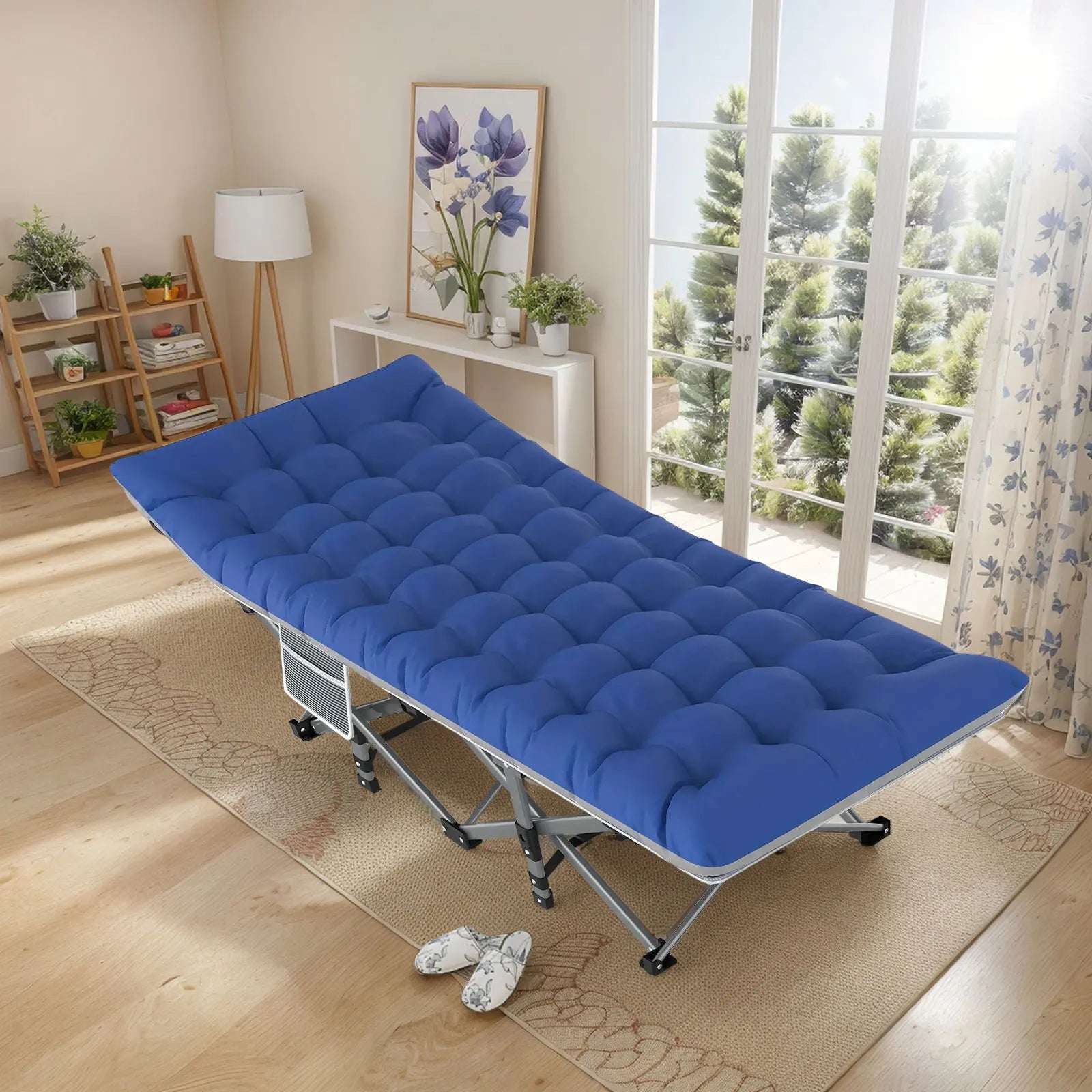 Opvouwbaar Campingbed voor Volwassenen – Sterk, Draagbaar en Inclusief Matras & Draagtas
