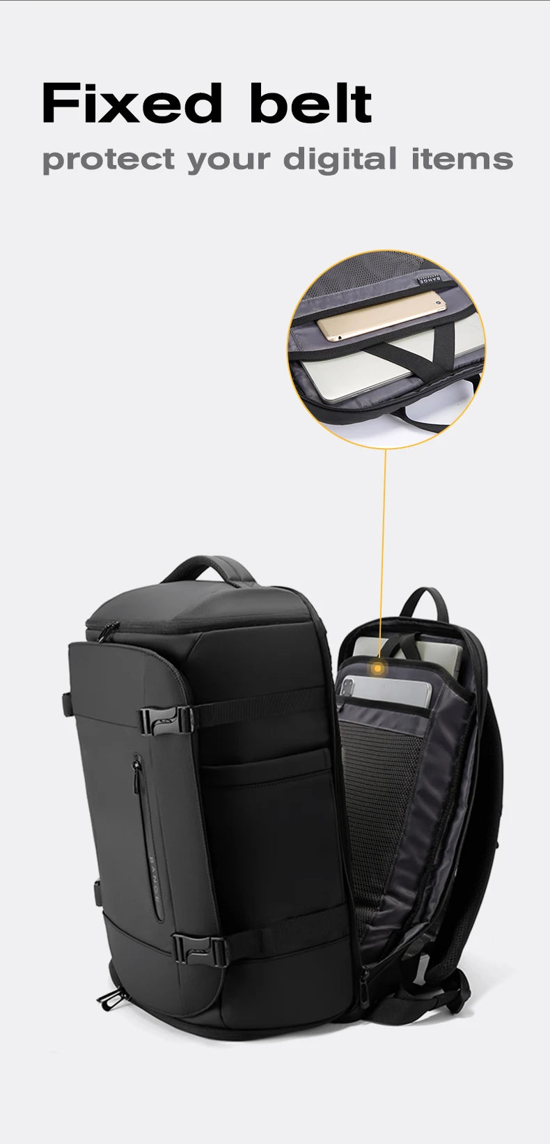 Grote Waterbestendige Rugzak – 36‑55L Voor Sport, Reis, Work & Outdoor Met Schoenvak & Laptopvak