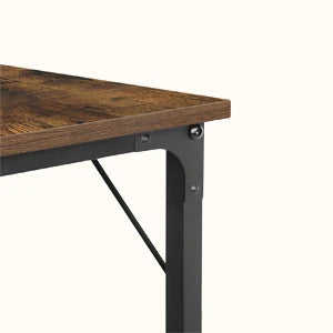 Smalle Industriële Sidetable / Console Tafel – Haltafel, Sofa Tafel voor Woonkamer en Gang – Zwart & Rustiek Bruin