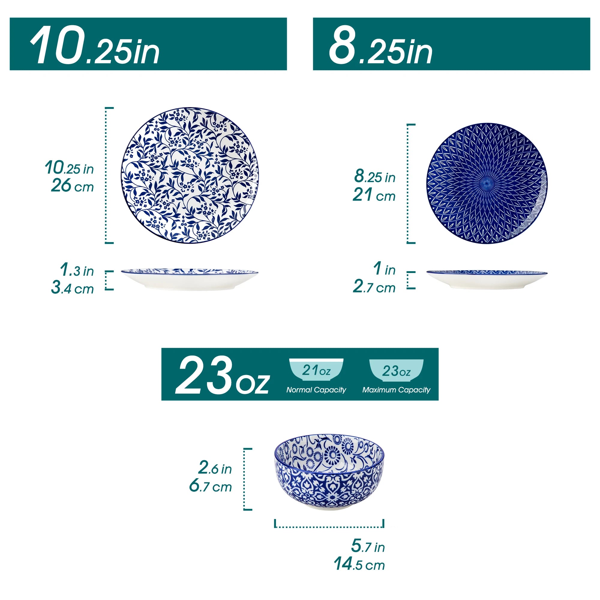 Blauw-Wit Porselein Servies Set 12-36 Delig – Chinese Keramische Bordenset met Kommen en Borden