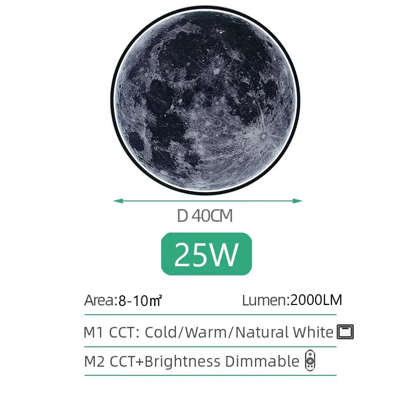 Moderne LED Maan Wandlamp met Afstandsbediening – Dimbare Wandverlichting voor Slaapkamer, Woonkamer & Hal