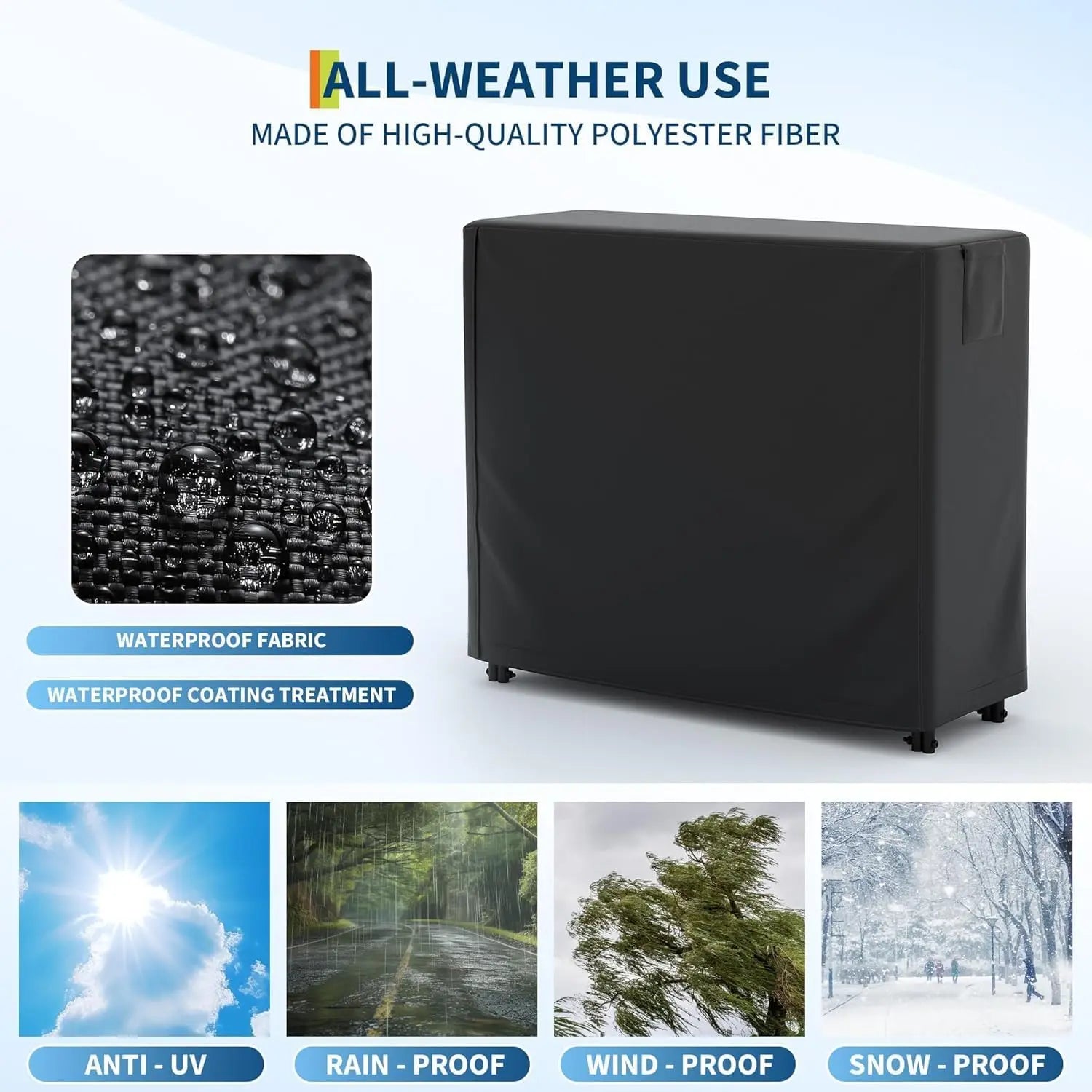 Houtopslagrek 4FT–8FT met Waterdichte Hoes – Metaal Houtrek voor Buiten & Tuin