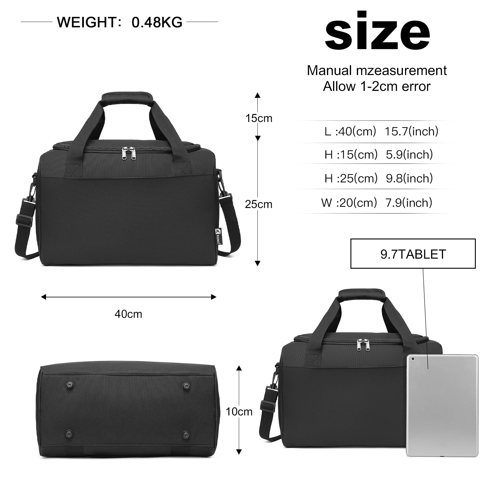 40x20x25 Handbagage Reistas Voor Ryanair – Compacte Weekendtas Voor Dames En Heren
