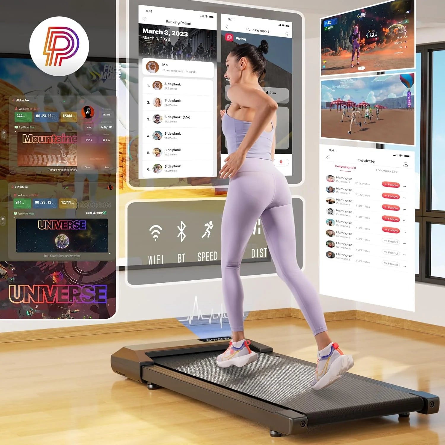 Elektrische Loopband – 40x90 cm Loopvlak voor wandelen en hardlopen - Fitnessapparaat voor Thuis of Kantoor