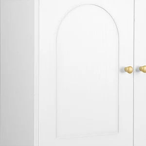 Badkamer Wandkast 60 x 20 x 60 cm – Wandmontage Opbergruimte – Wit met Houtnerf – 2 Deuren & Open Vak – Verstelbare Planken – Moderne Badkamerkast