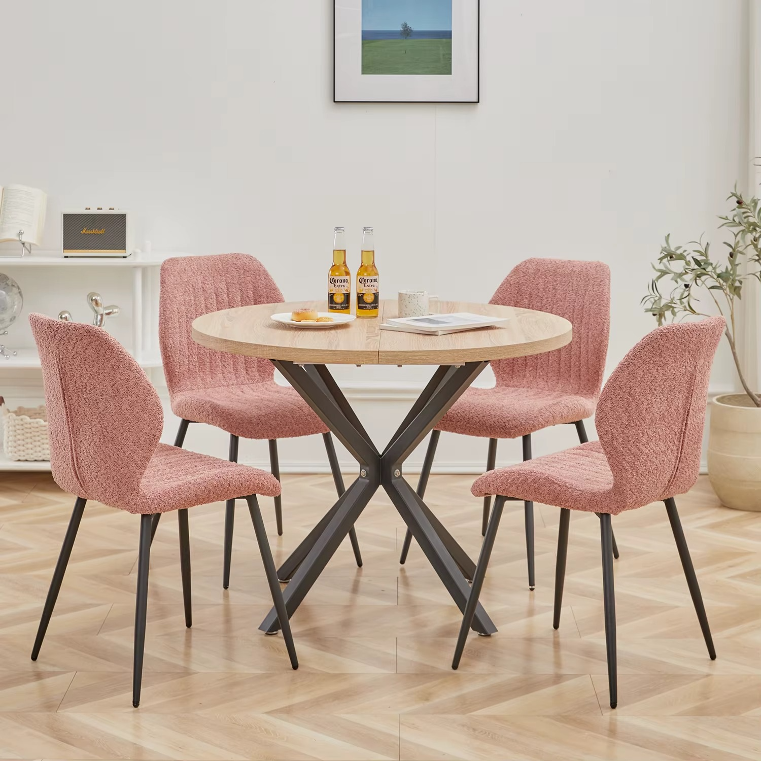 Nordic Ronde Eettafel – Massief Hout, Scandinavische Stijl, 100 cm