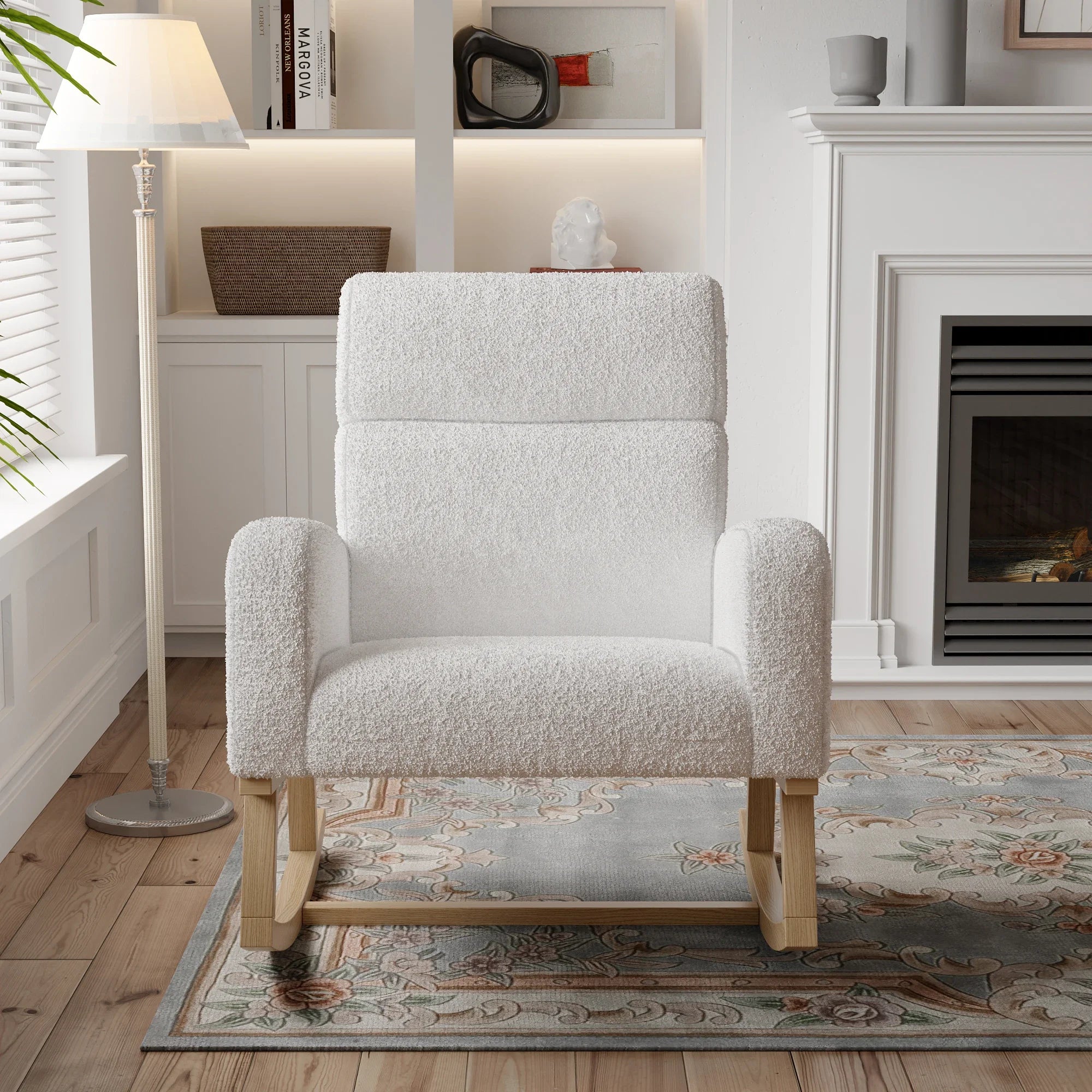 Fluwelen ergonomische schommelstoel – Luxe relaxstoel met comfortabele bekleding en stevig frame