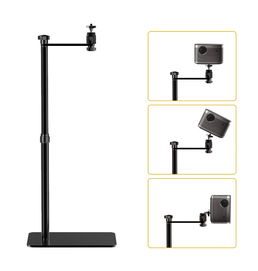 Verstelbaar Projector- en Laptopstatief 145 cm – Draagbaar Bureau- en Studio Statief voor Camera’s, Projectors en Verlichting