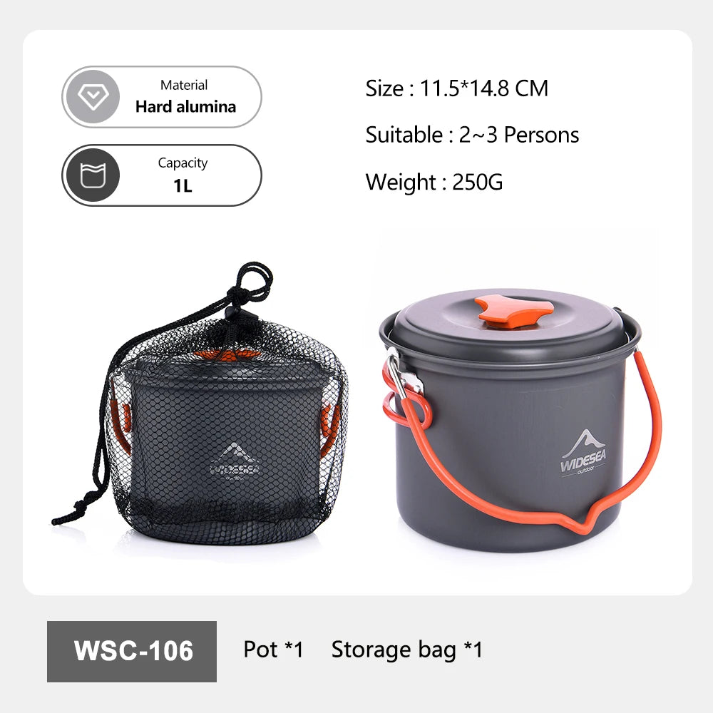 Opvouwbare lichtgewicht 1 L camping kookpan – perfect voor outdoor en backpacken