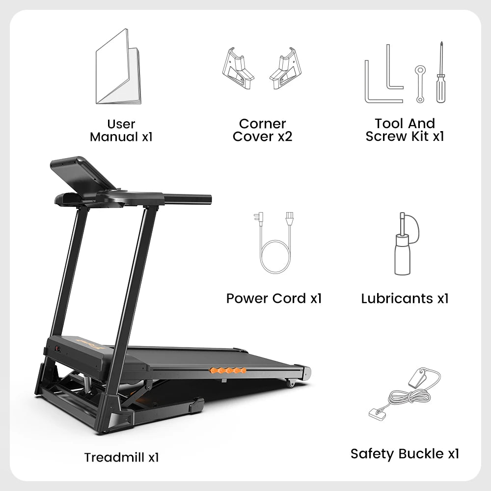 Opvouwbare Loopband – 3.0HP Motor, 15% Helling, Stil en Krachtig voor Thuisgebruik