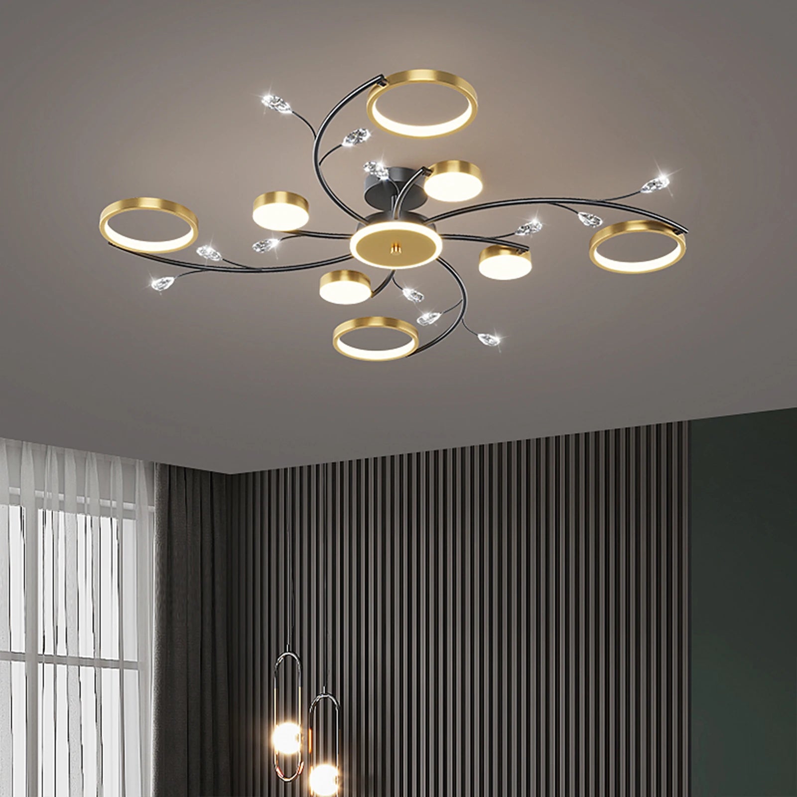 Moderne LED Plafondlamp met Afstandsbediening – Dimbare Smart Ceiling Light voor Woonkamer, Slaapkamer & Keuken