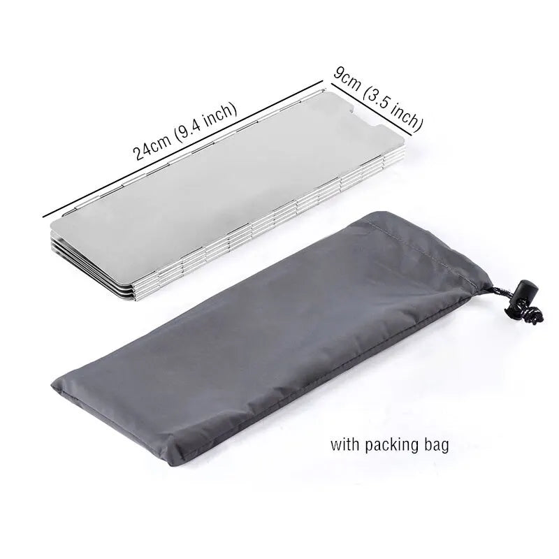 Ultralicht Opvouwbaar Windscherm 10‑Platen – Compact & Sterk Voor Camping & Outdoor Koken