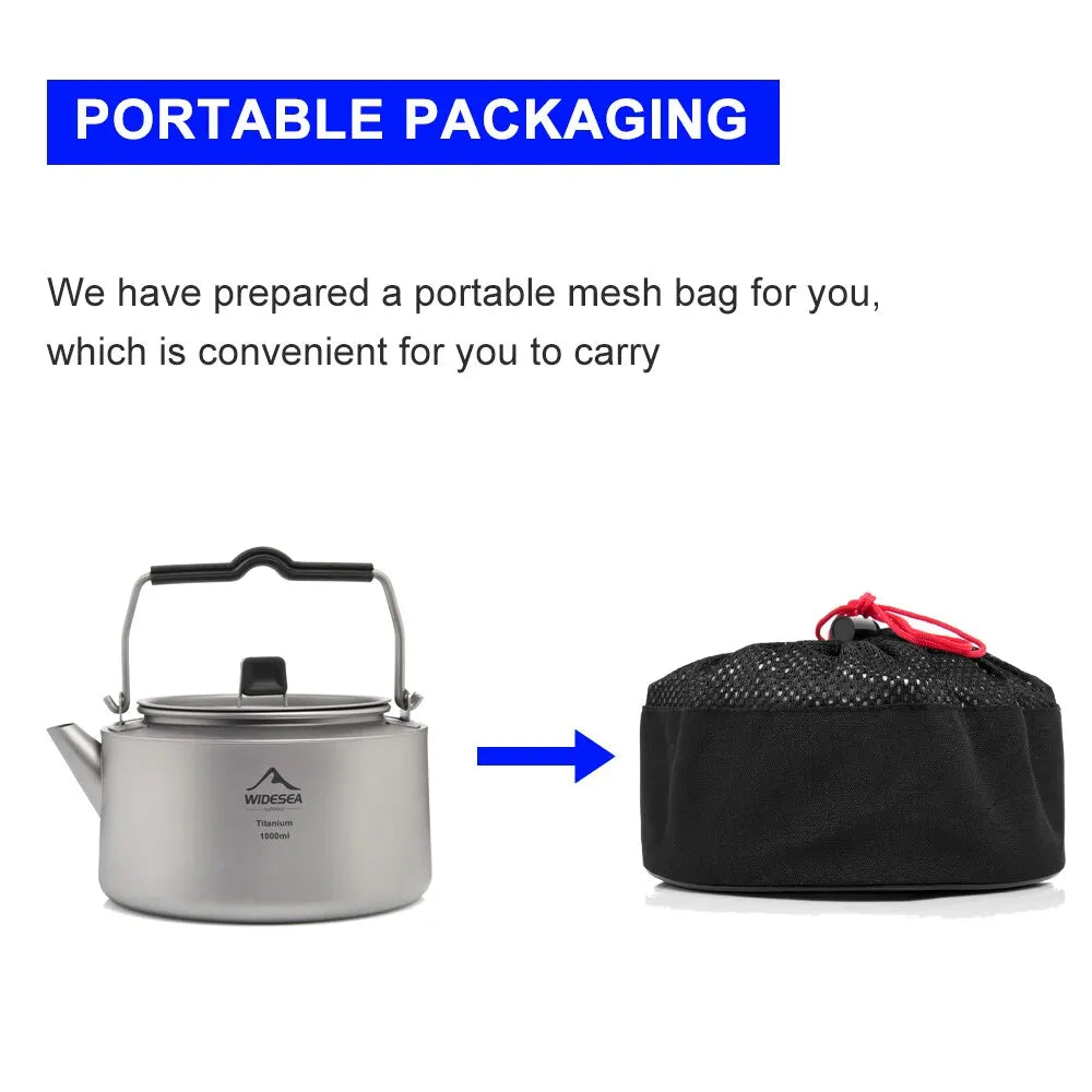 Titanium Outdoor Camping Waterkoker – Ultralicht Water Koken Voor Kamperen, Wandelen & Backpacken