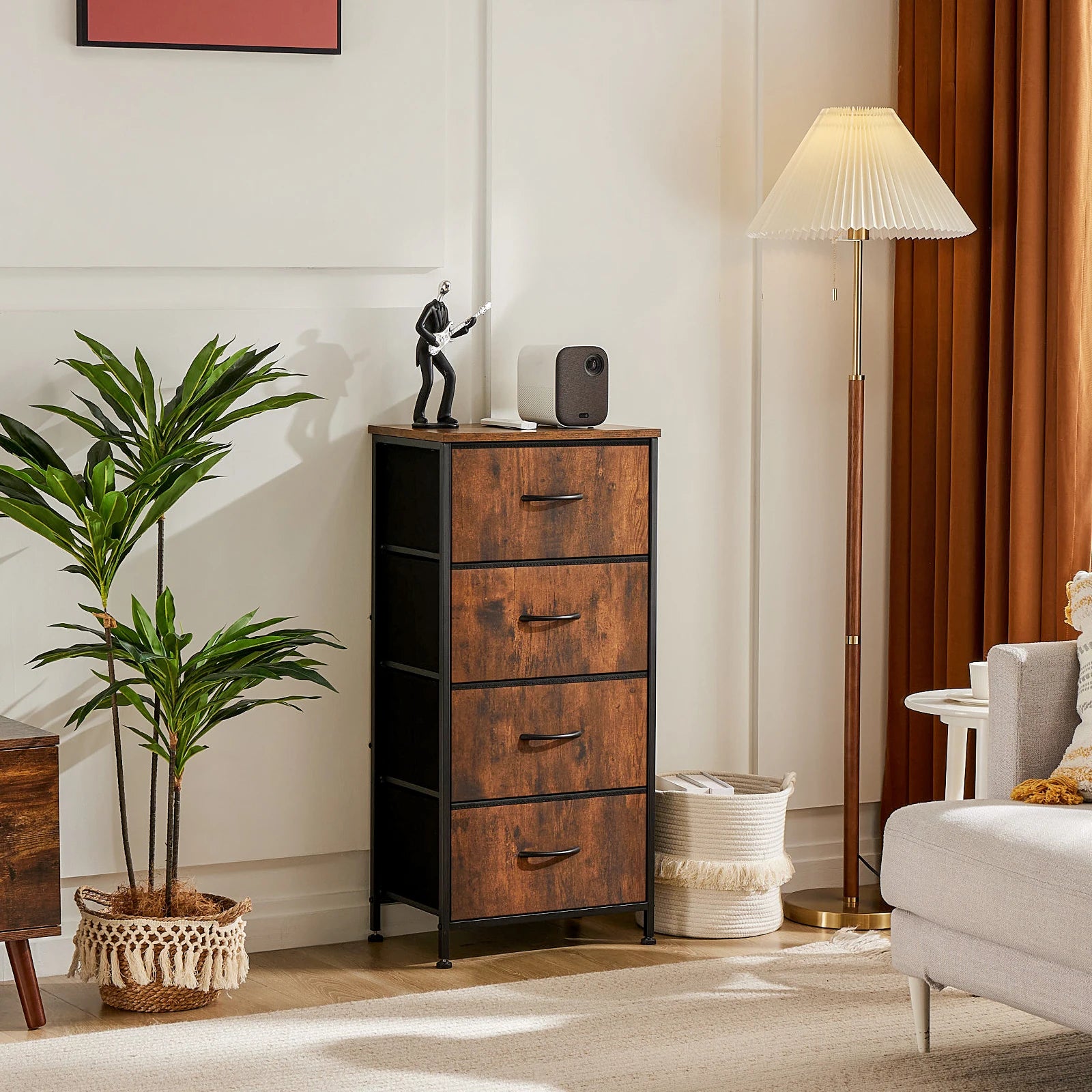 Moderne Kast met 4 Lades – Multifunctionele Slaapkameropberger