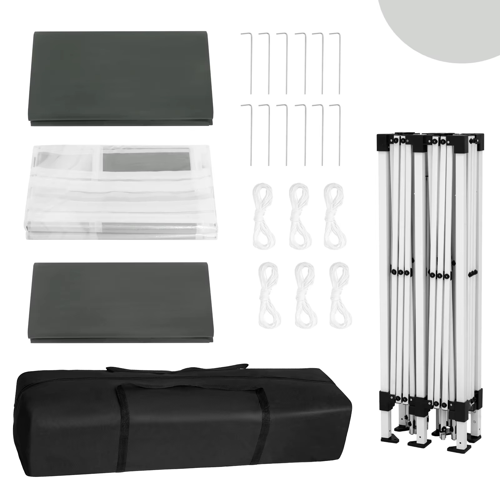 Opvouwbaar Paviljoen 3×6 m – Easy Up Partytent met 6 Zijwanden