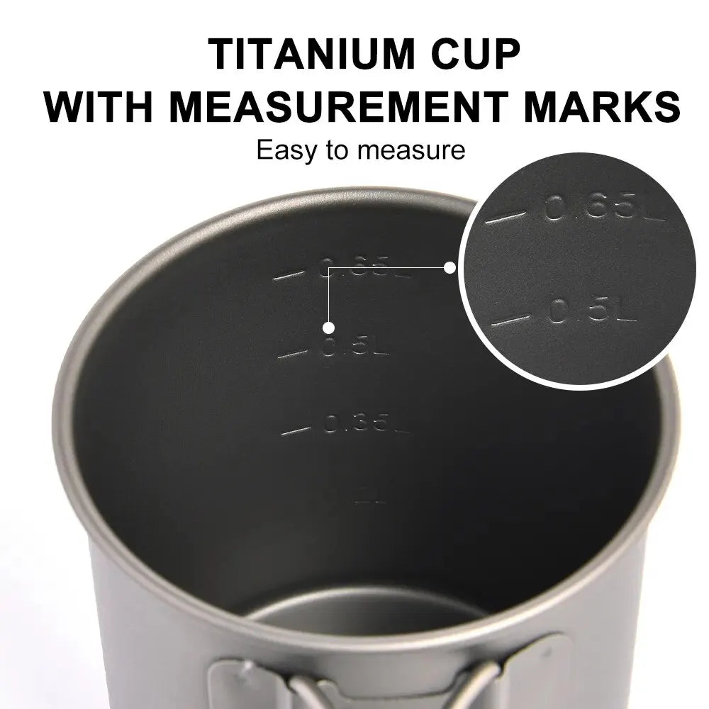 Titanium Campingmok – Inklapbare Outdoor Beker voor Kamperen, Wandelen & Picknick