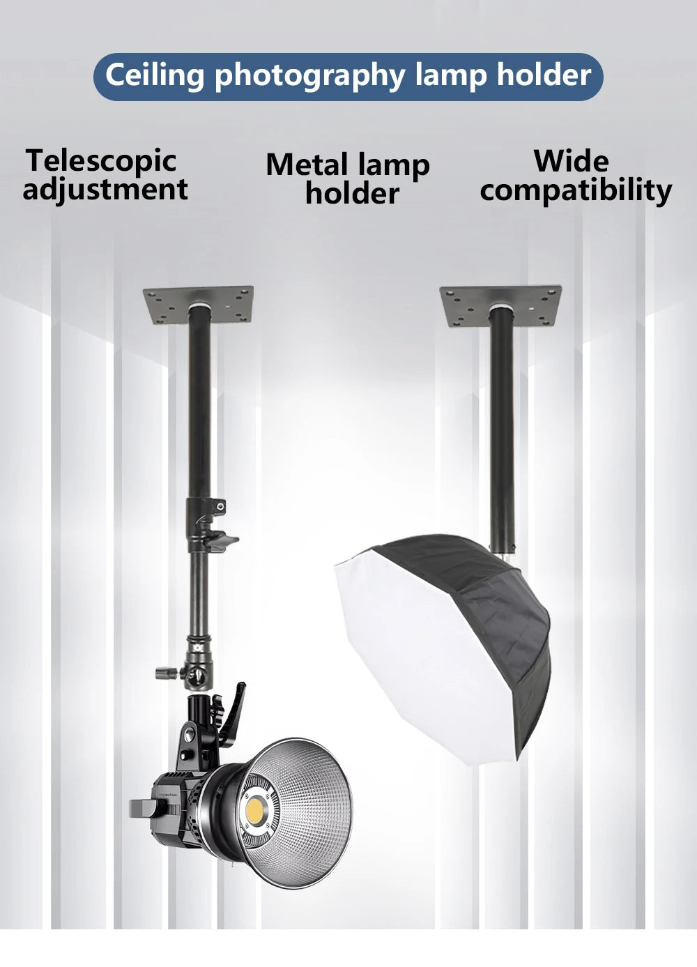 Softbox Wand Monopod Arm voor LED Ringlamp – Studio Statief voor Fotografie en Live Stream