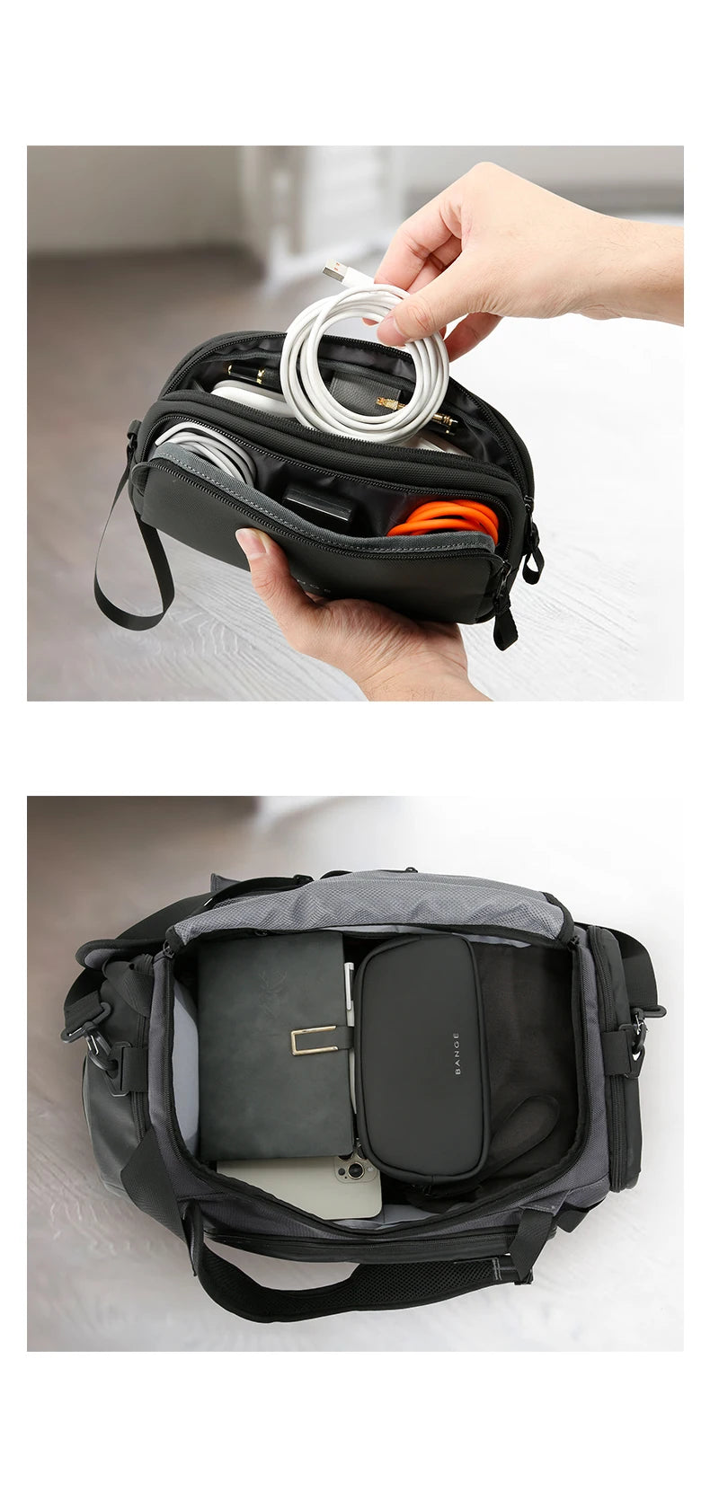 Licht Waterdichte USB Kabel Organizer Tas – Draagbare Elektronica Reis‑Opbergoplossing