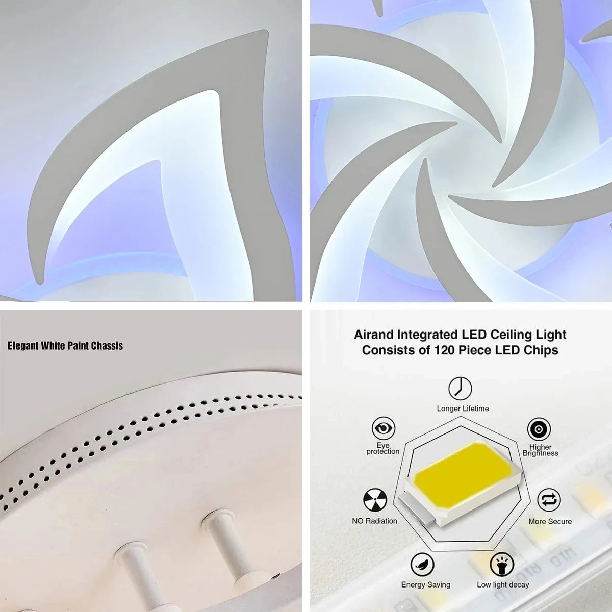 Slimme LED Plafondlamp – Dimbare Moderne Verlichting met Afstandsbediening en RGB Sfeerverlichting