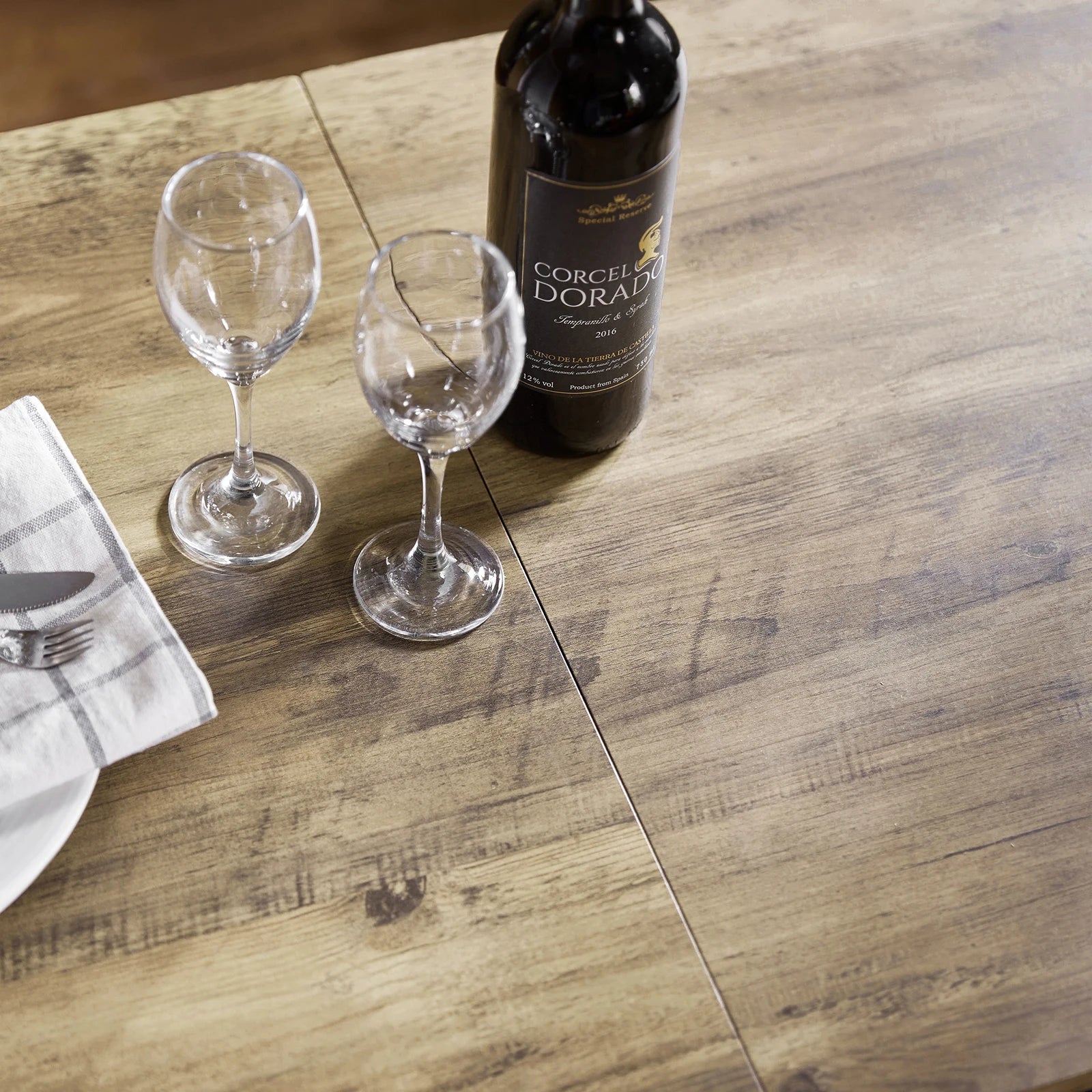 FWT62-N Folding Dining Room Table with 3 Shelves Folding Table Kitchen Table Wooden Table Table Industrial Design