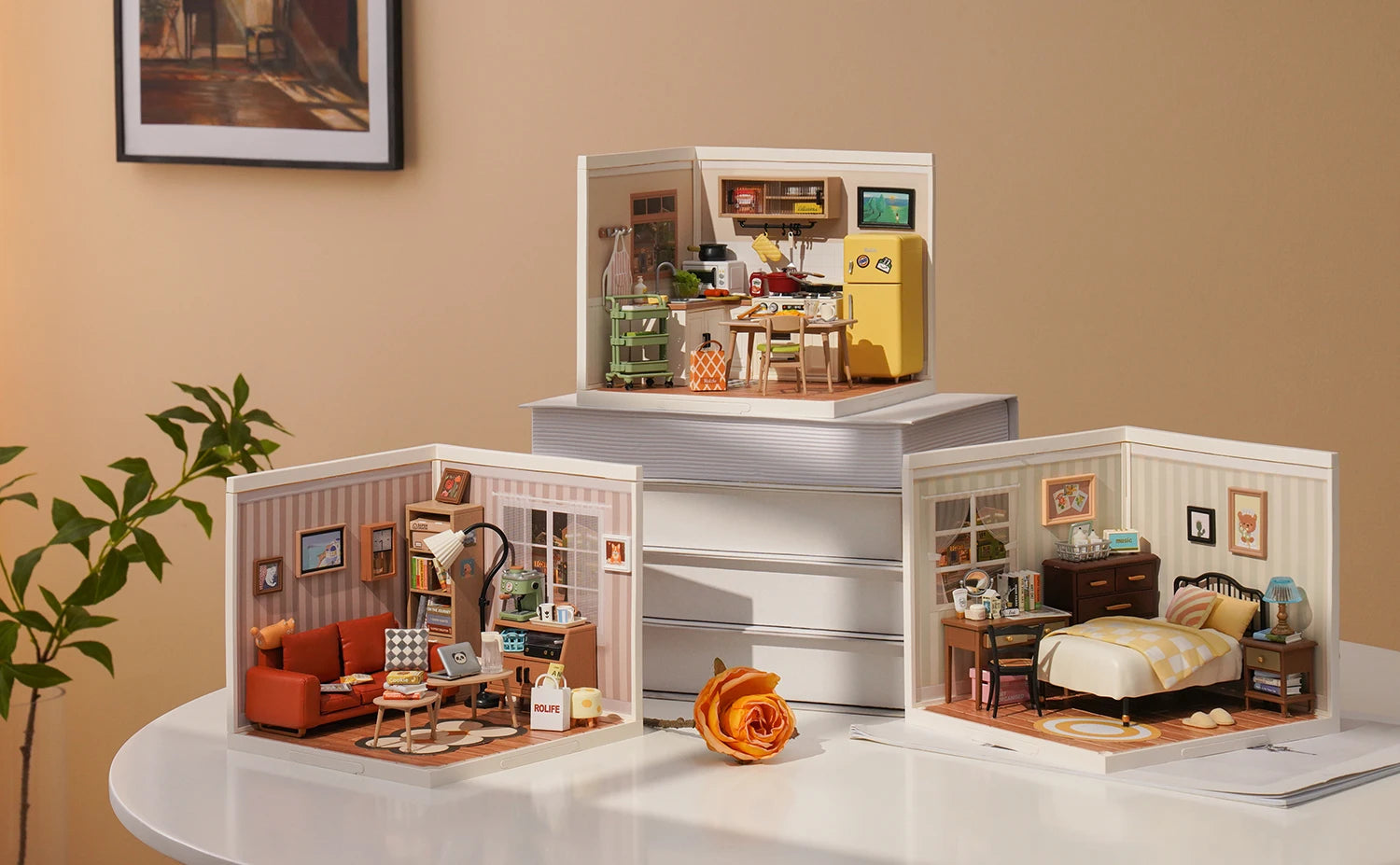 3D Puzzel Super Store – DIY Miniatuur Happy Meals Modelbouw Set voor Tieners en Volwassenen