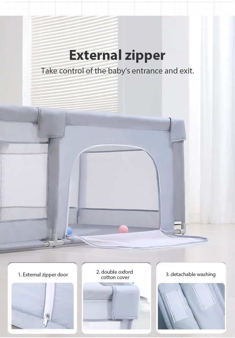 Grote Baby Speelbox met Schuim‑bescherming & Ballenbak – Veilige Speelruimte voor Baby’s (0‑6 Jaar)